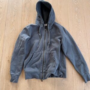 Buck Mason Charcoal Zip Hoodie